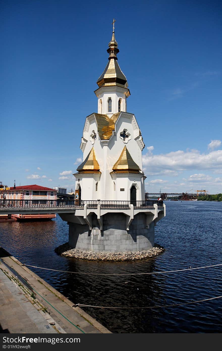 Saint Nicholas on the water church in Kiev, Ukraine. Saint Nicholas on the water church in Kiev, Ukraine