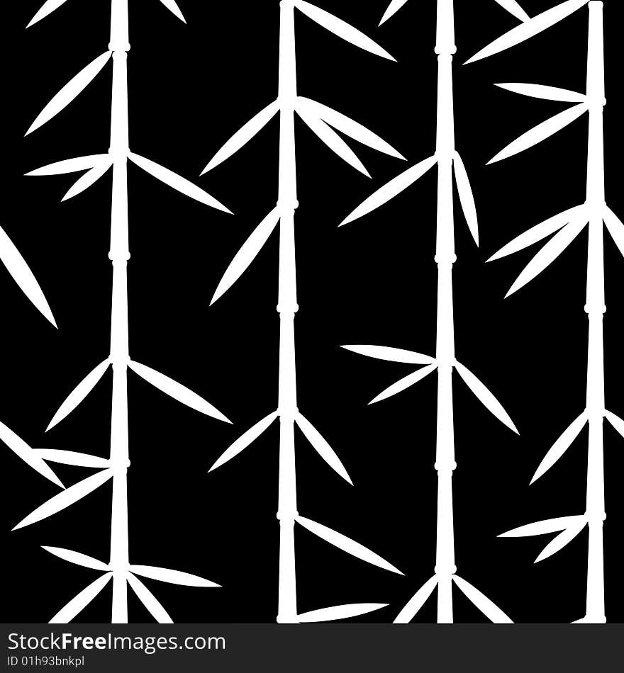 Vector seamless bamboo texture on black. Vector seamless bamboo texture on black