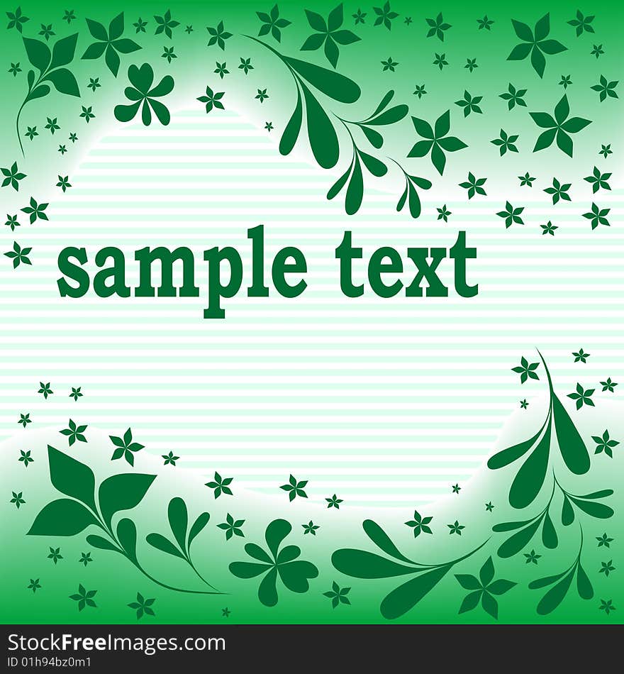 Floral pattern with text field