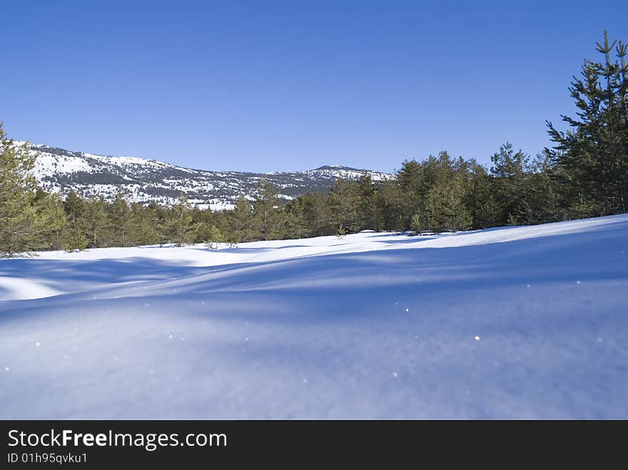 Landscape in the south of Alps during winter (French Riviera). Landscape in the south of Alps during winter (French Riviera)