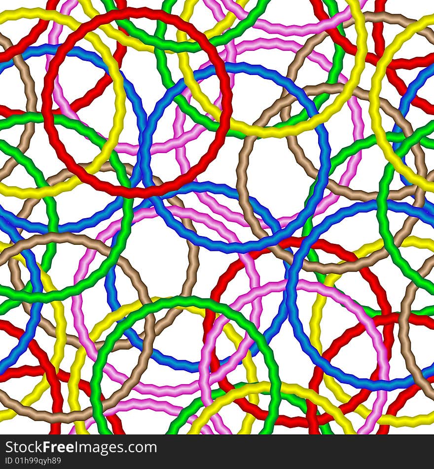 Seamless vector texture with vivid rings. Seamless vector texture with vivid rings