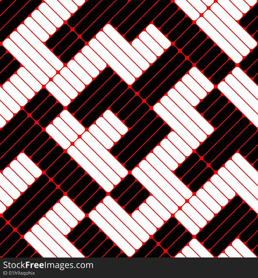 Seamless black and white tile pattern. Seamless black and white tile pattern