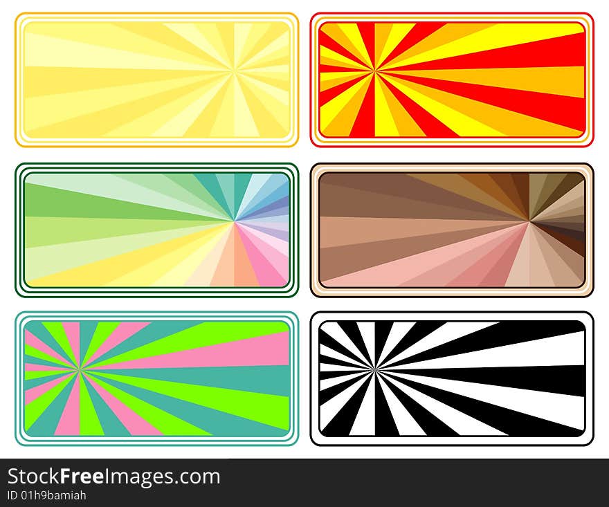 Vector banners of colorful collections. Vector banners of colorful collections