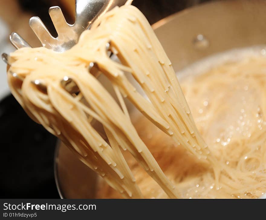 Pasta on the stove