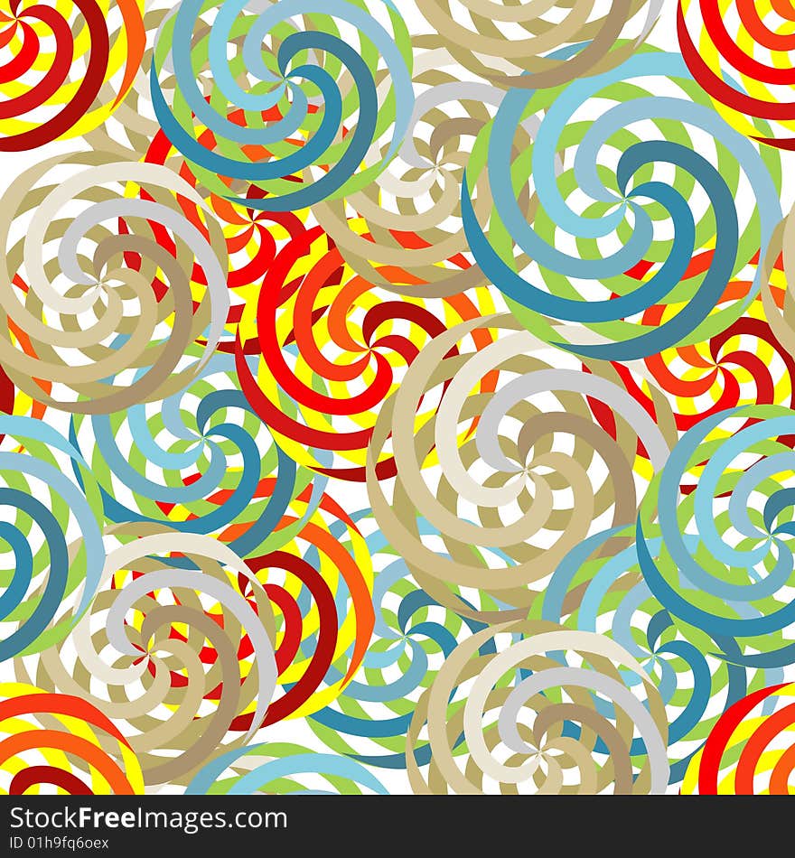 Seamless vector texture with vivid rings. Seamless vector texture with vivid rings