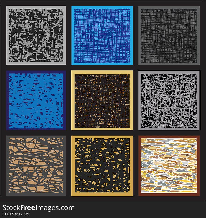 9 abstract set of pattern. 9 abstract set of pattern