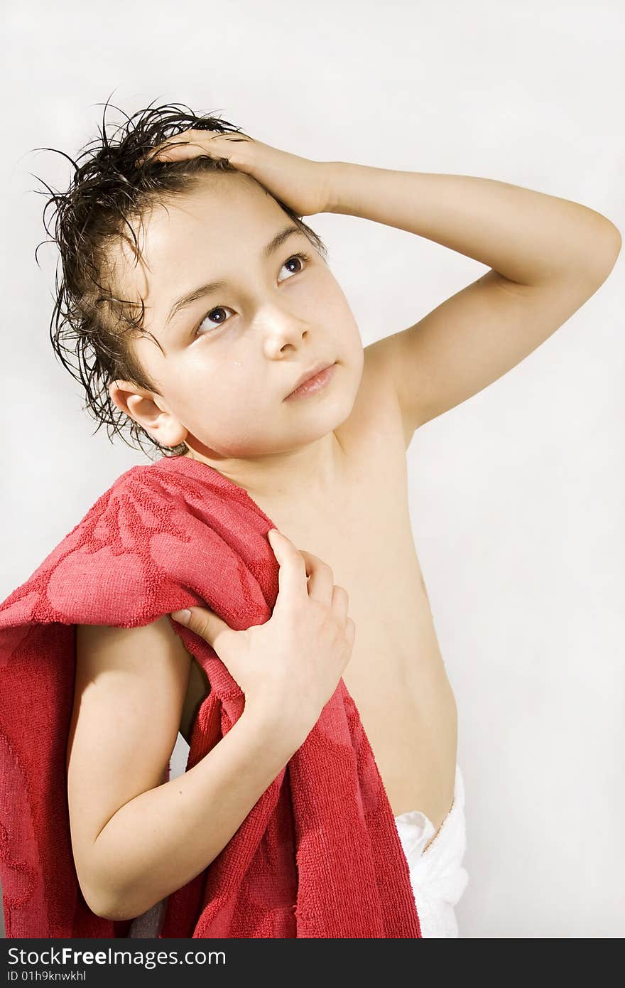 Boy with the red towel