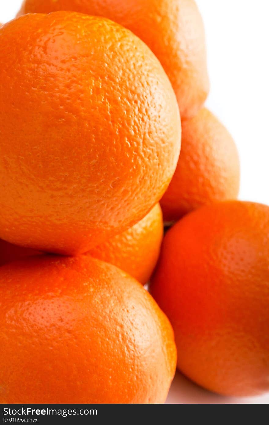 Group of fresh oranges on white background. Group of fresh oranges on white background