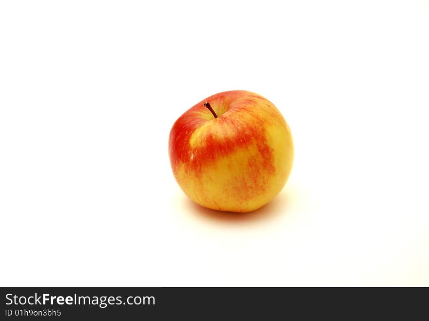 One big apple on a white background. One big apple on a white background