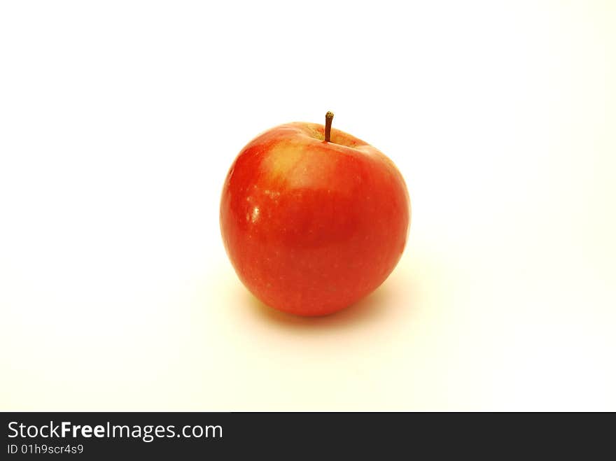 One big apple on a white background. One big apple on a white background