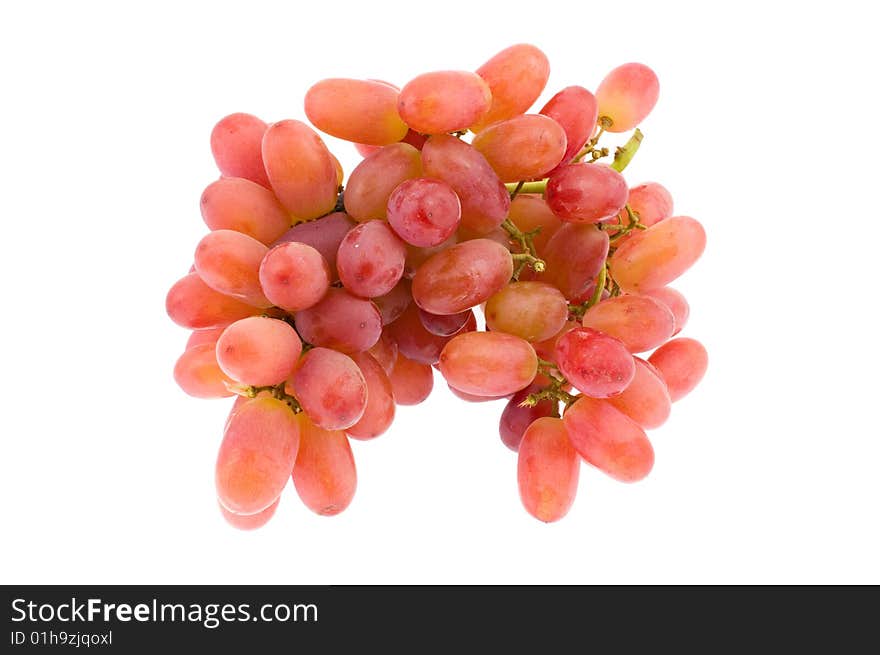 Cluster of grapes isolated on a white background