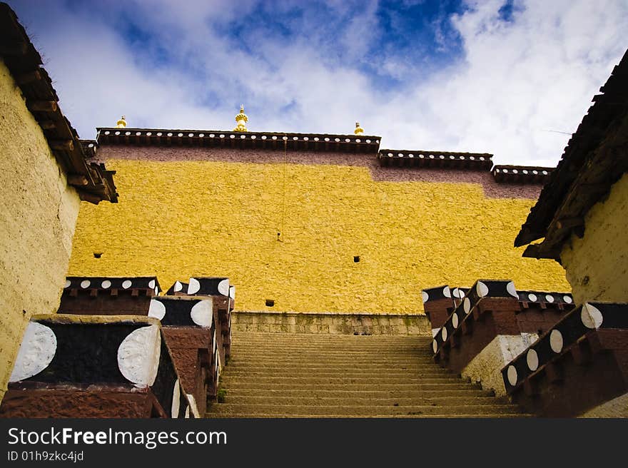 Beautiful Tibet and beautiful temples. Beautiful Tibet and beautiful temples