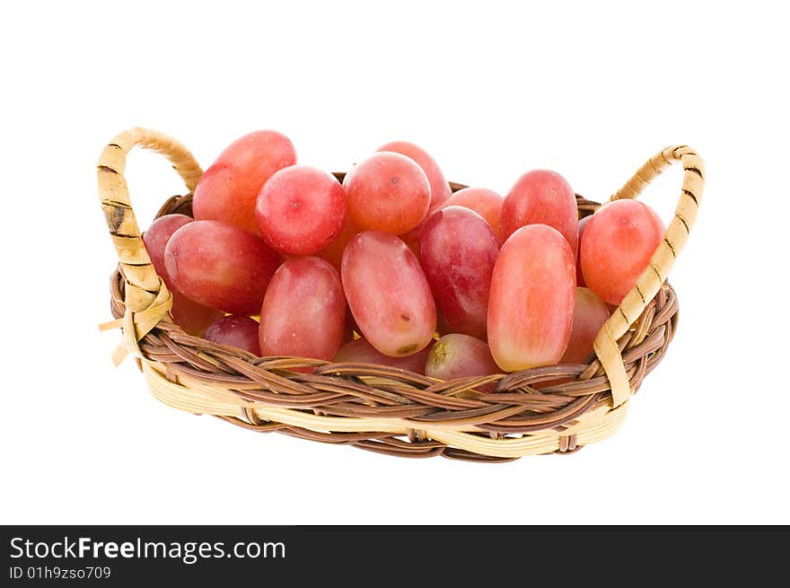 Cluster of grapes isolated on a white background