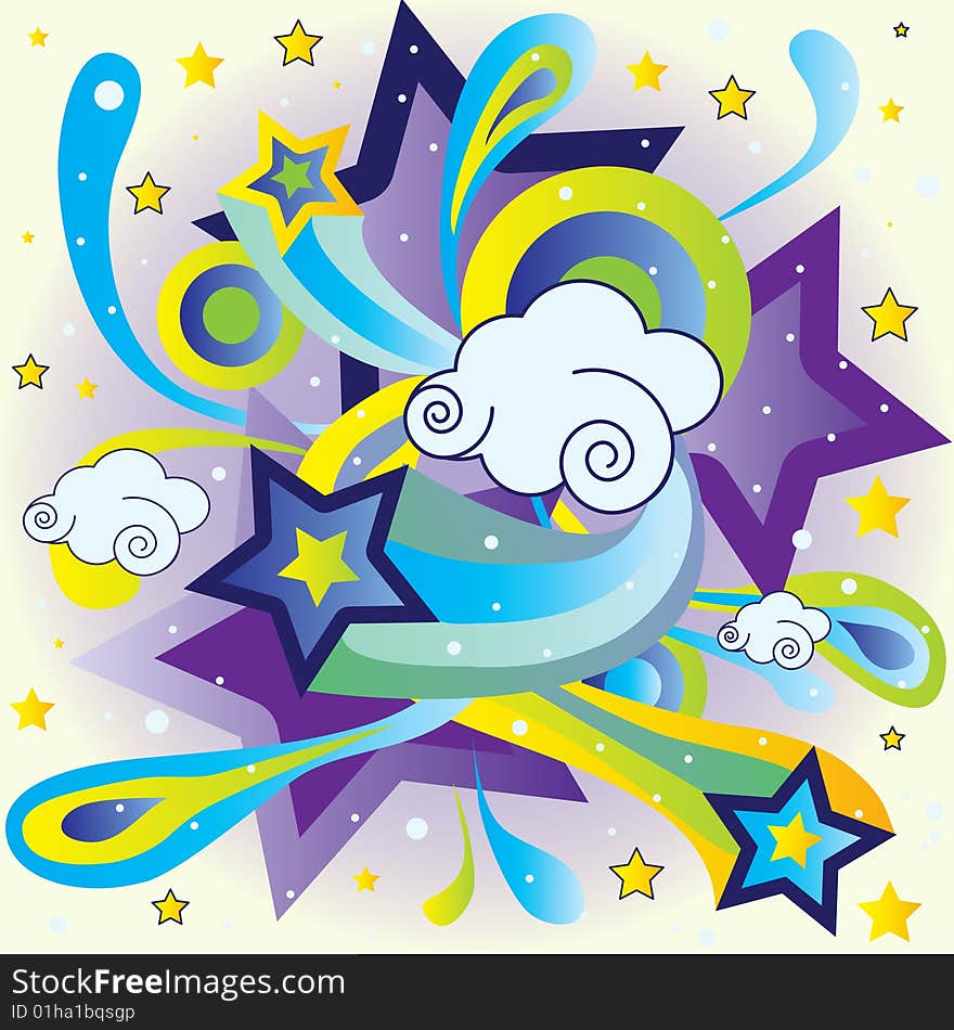 Abstract party card. Vector illustrated. Abstract party card. Vector illustrated