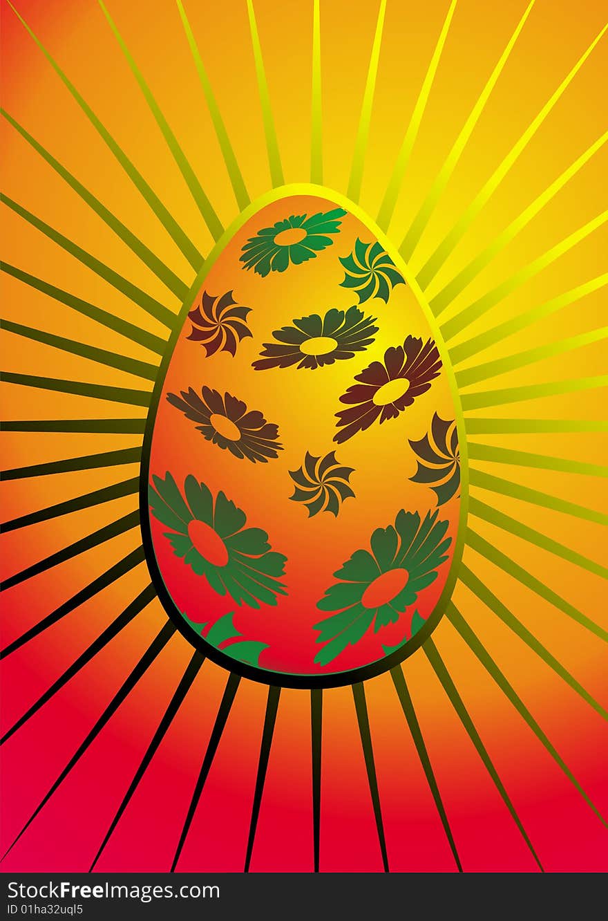 Easter illustration with eggs