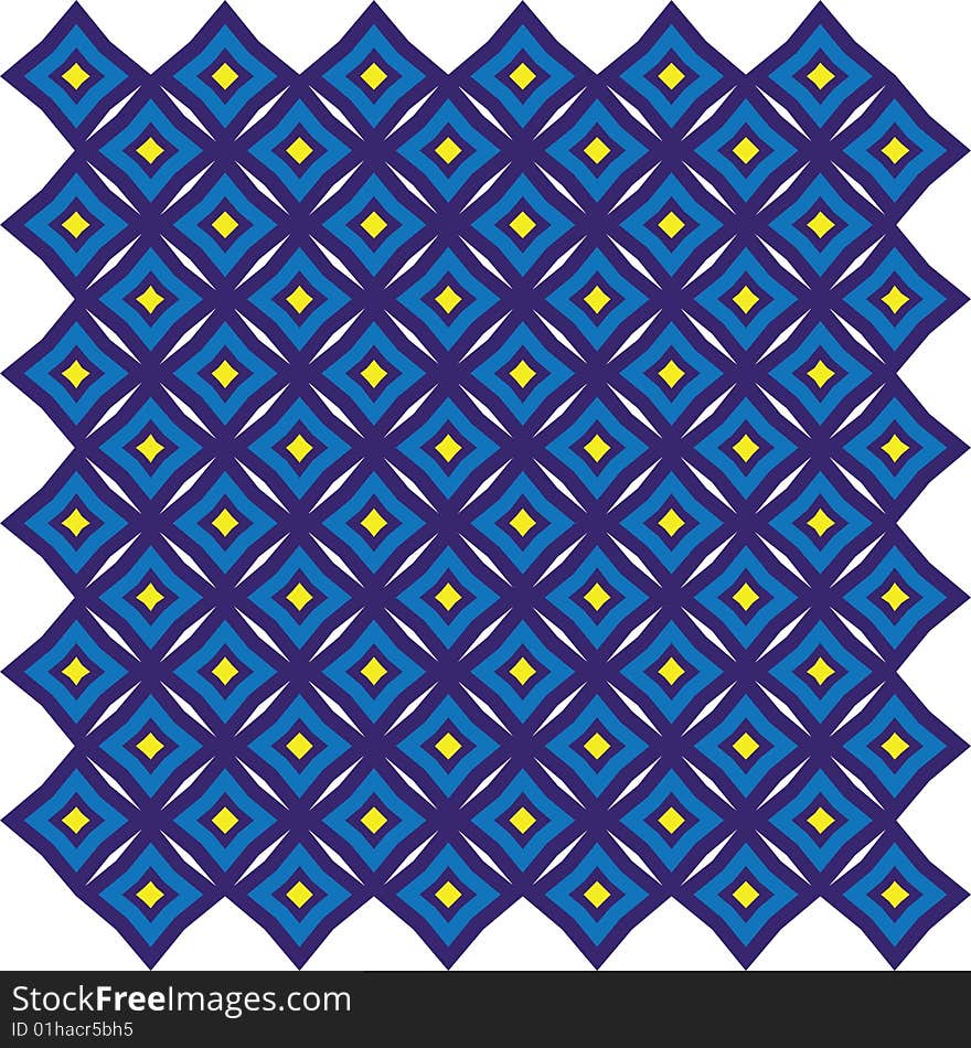 Vector. Star Based Abstract Tile Pattern 9