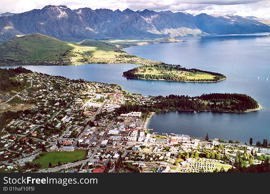 Look on the town - south island - New Zealand. Look on the town - south island - New Zealand