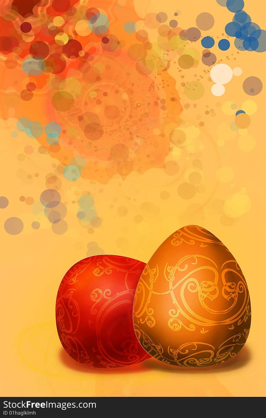 Splashed a paint background easter background