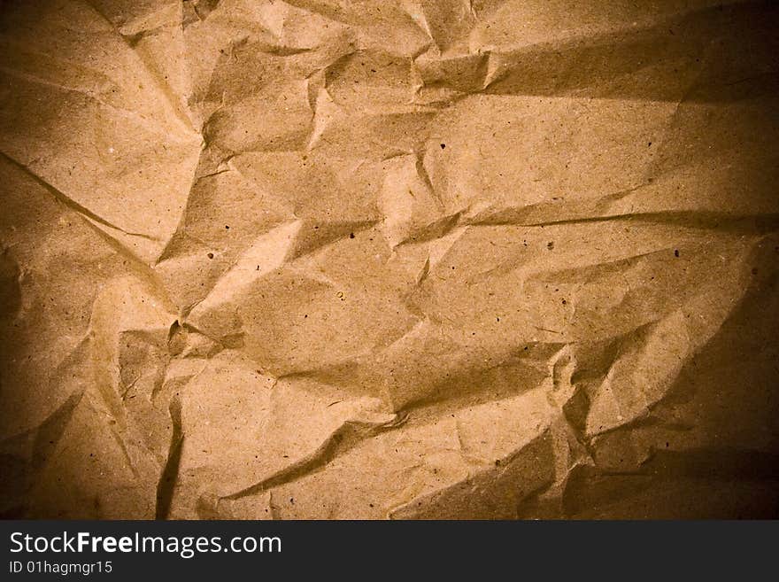 Old grunge crumpled paper background. Old grunge crumpled paper background