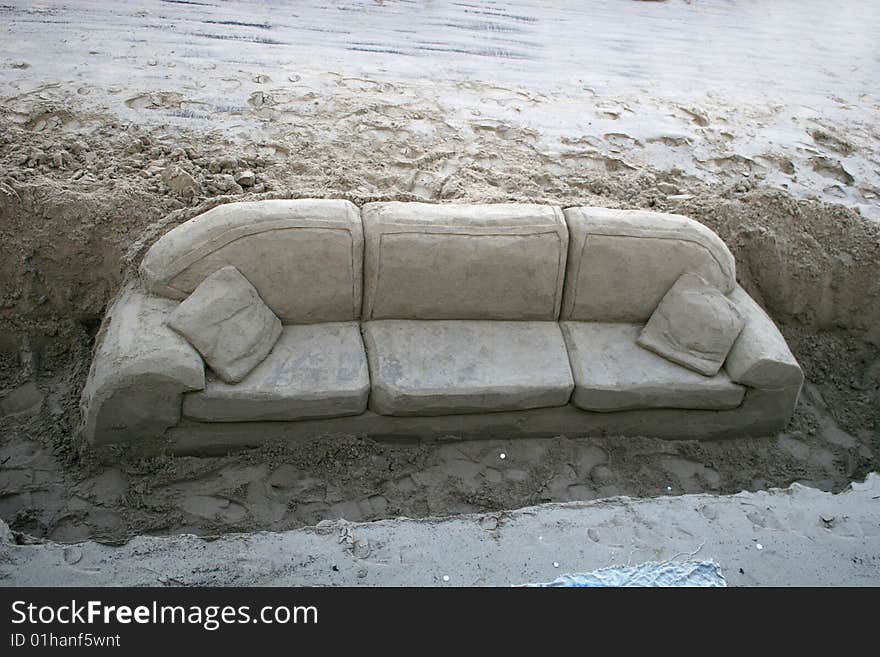 Sofa in the sand