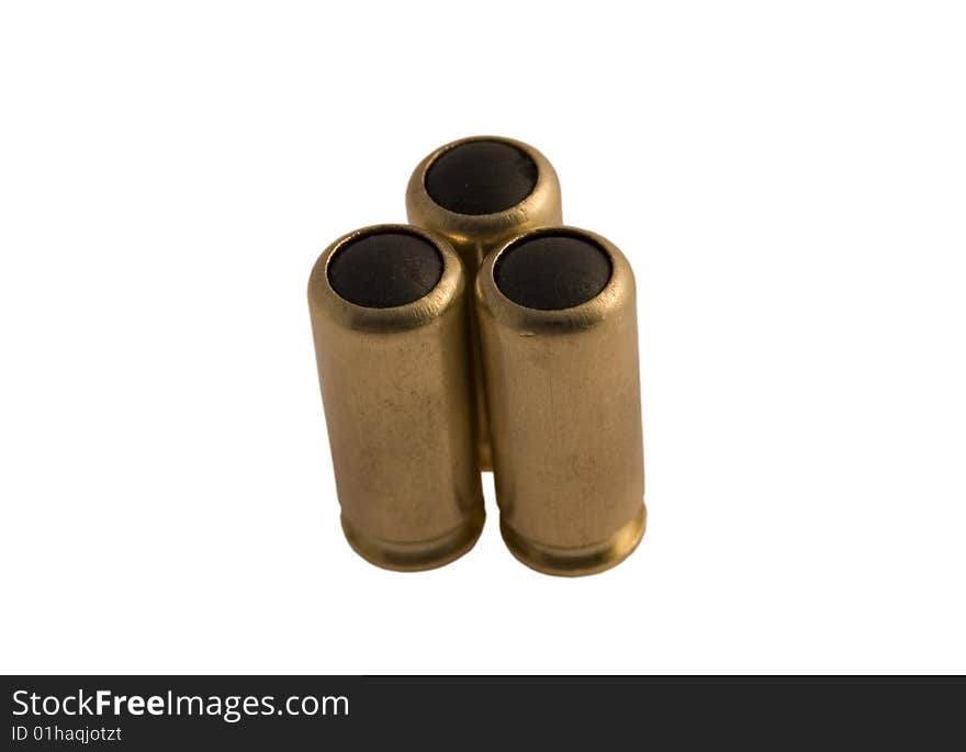 Three rubber bullets of traumatic pistol PM