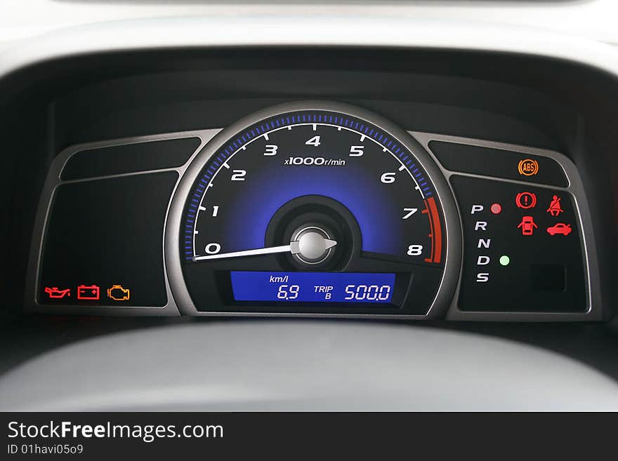 Electronic dashboard of modern car