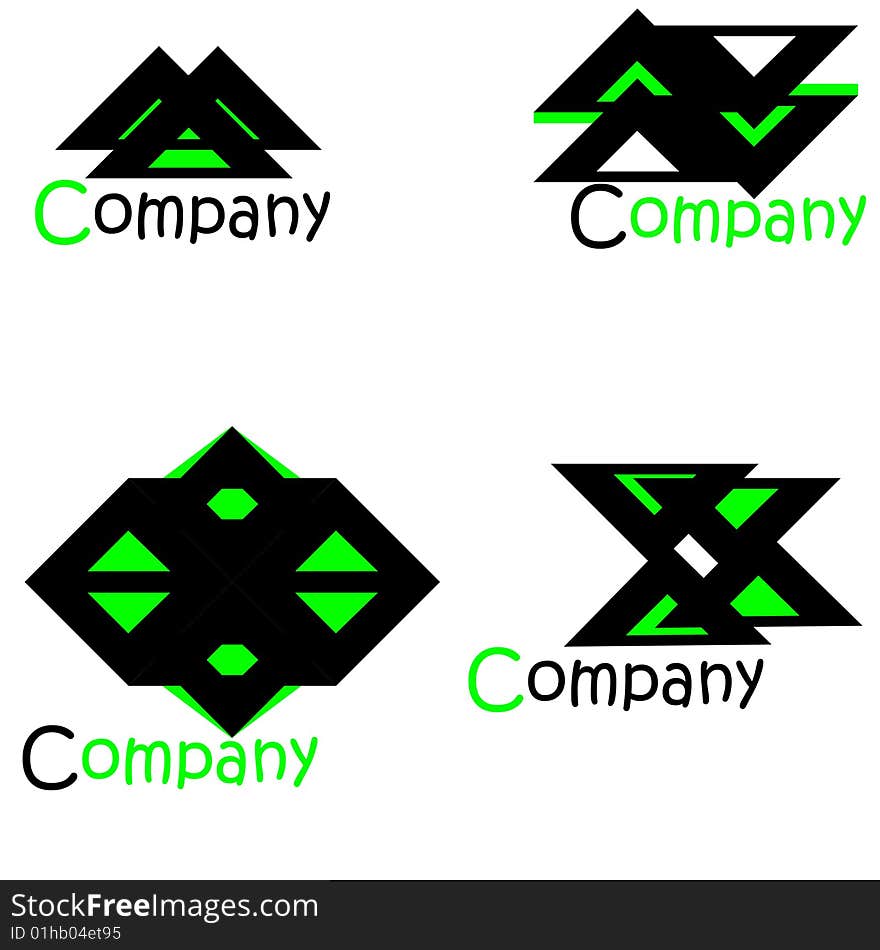 This is logo pack in black and green color. This is logo pack in black and green color.