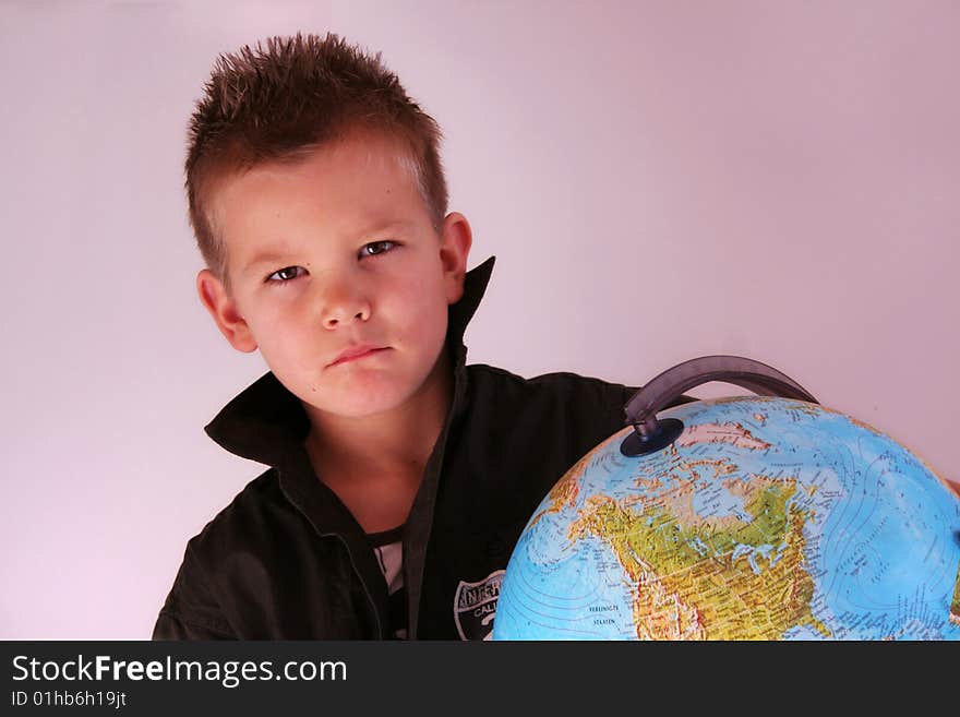 Boy With Globe