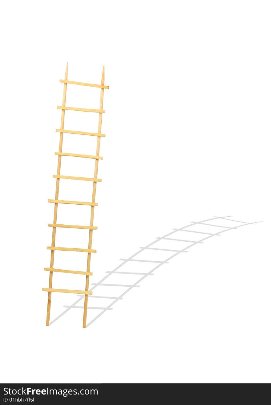 Wooden Ladder With Shadow