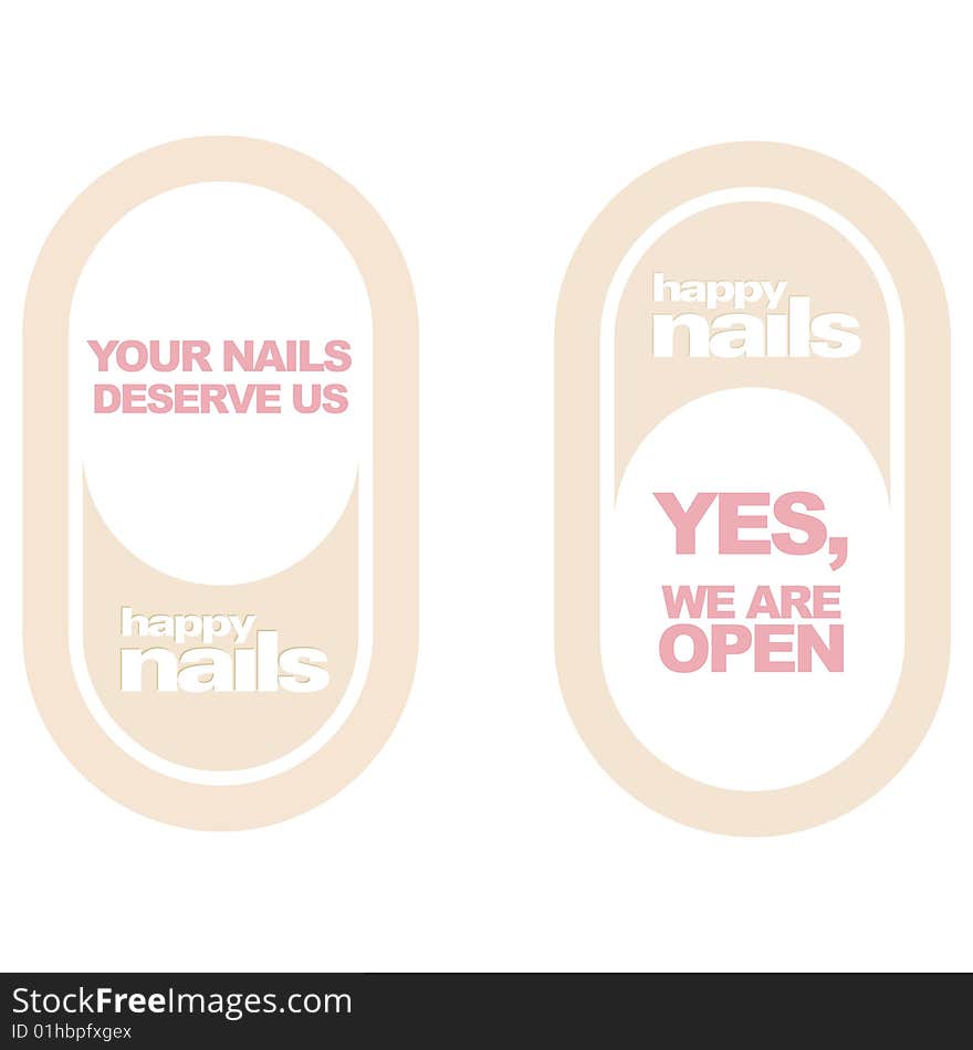 Happy Nails Studio Vector Label