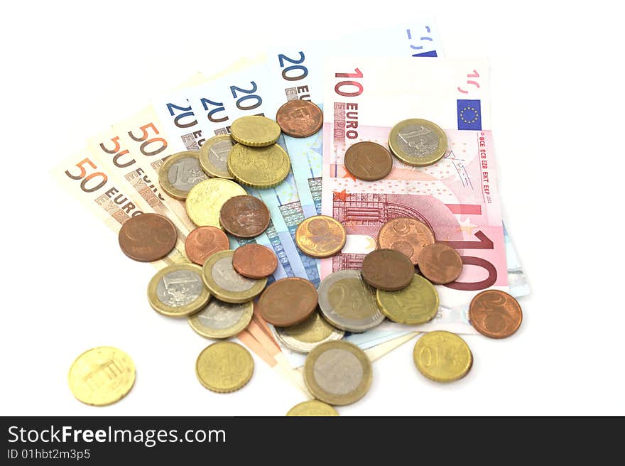 Euro Coins And Banknotes