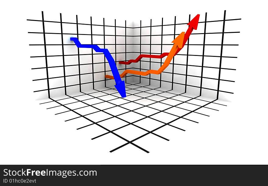 Statistics - 3d isolated on white background. Statistics - 3d isolated on white background