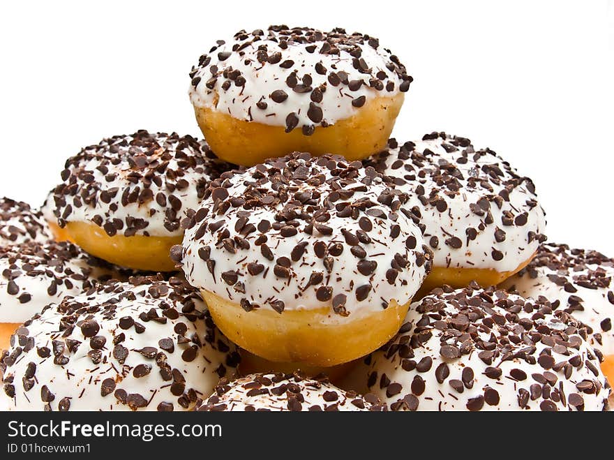 Donut with chocolate powder for you. Donut with chocolate powder for you