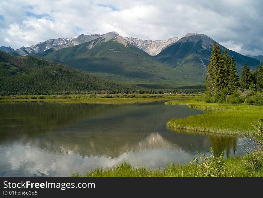 Scenic Lake Vermillion near Banff, Alberta, Canada