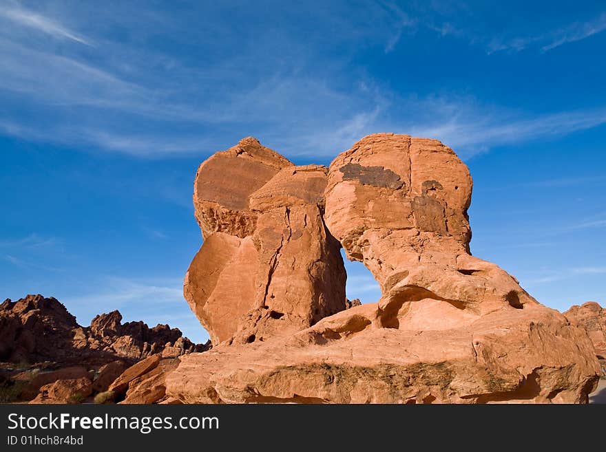 Red rock formations in the valley of fire, Nevada