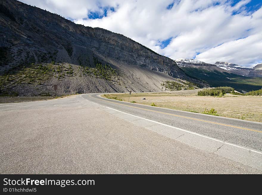 Trans Canada Highway, Route 1 in Banff National Park. Trans Canada Highway, Route 1 in Banff National Park