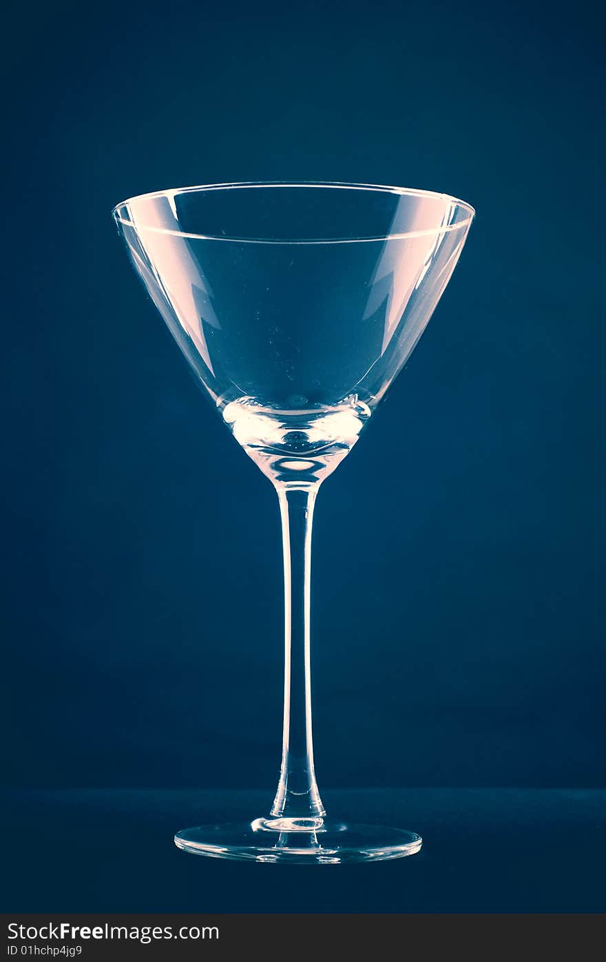 Empty martini glass