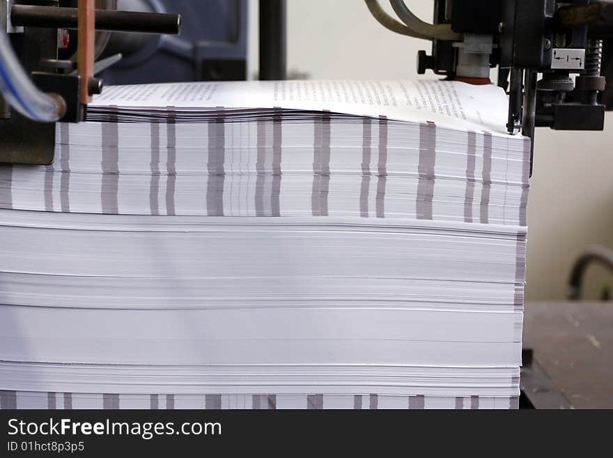 Books printing and binding process. Books printing and binding process