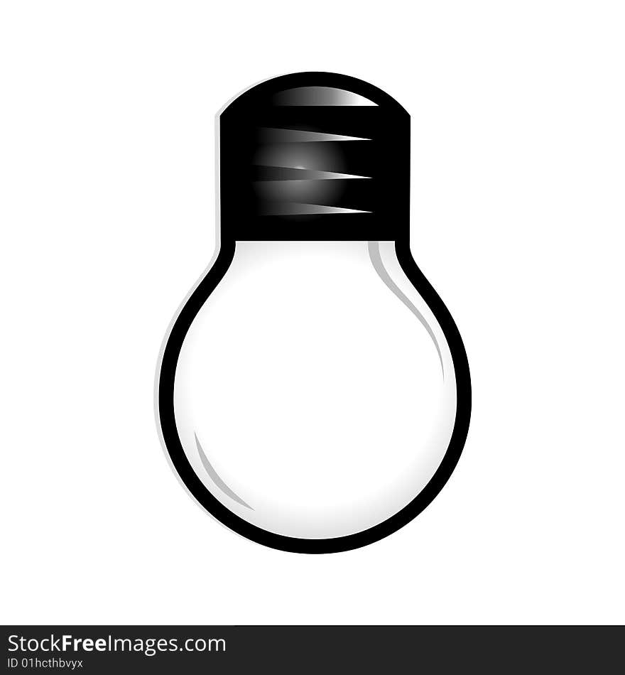 Glow lamp on white background