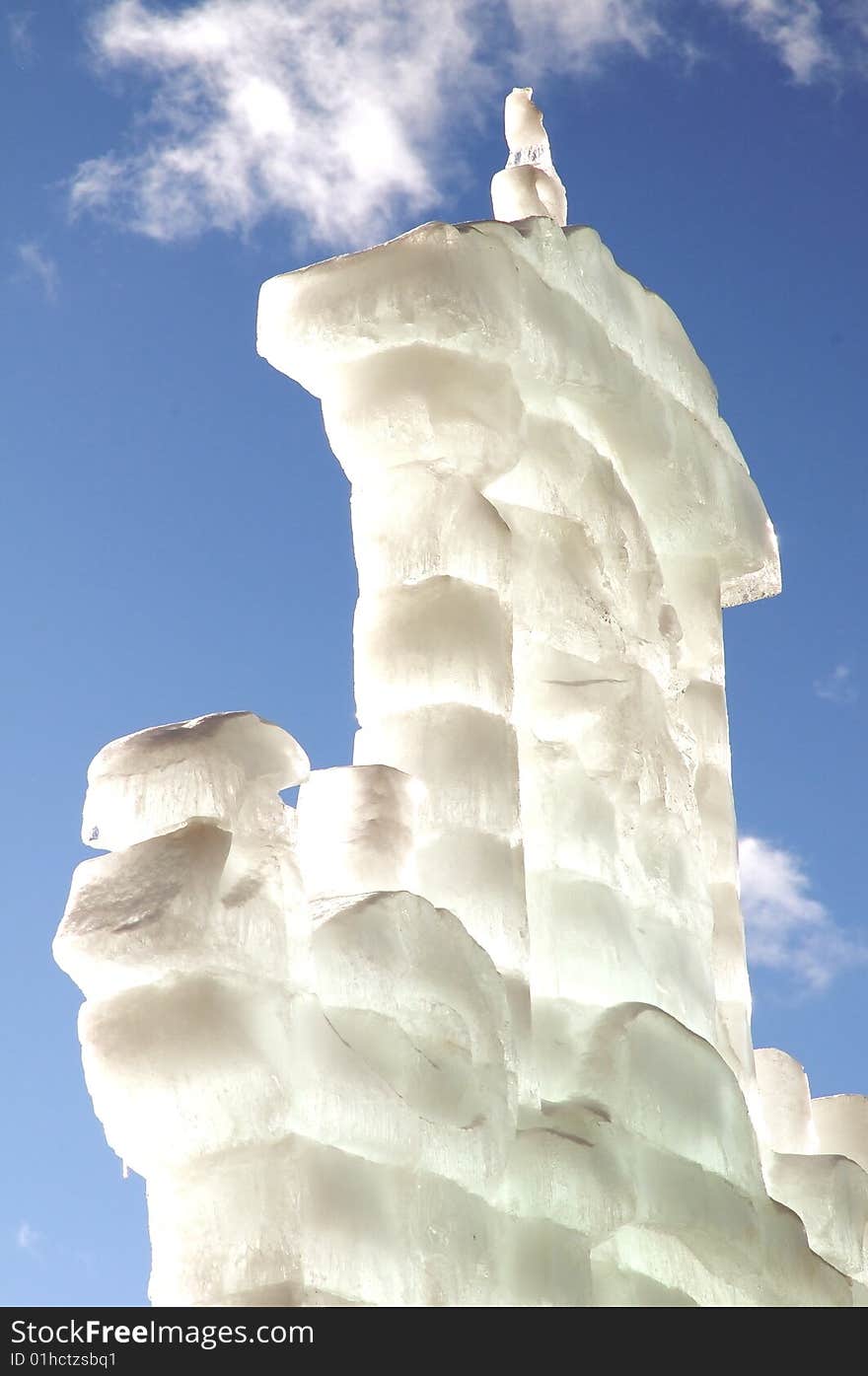 Sky and ice. Ice architecture