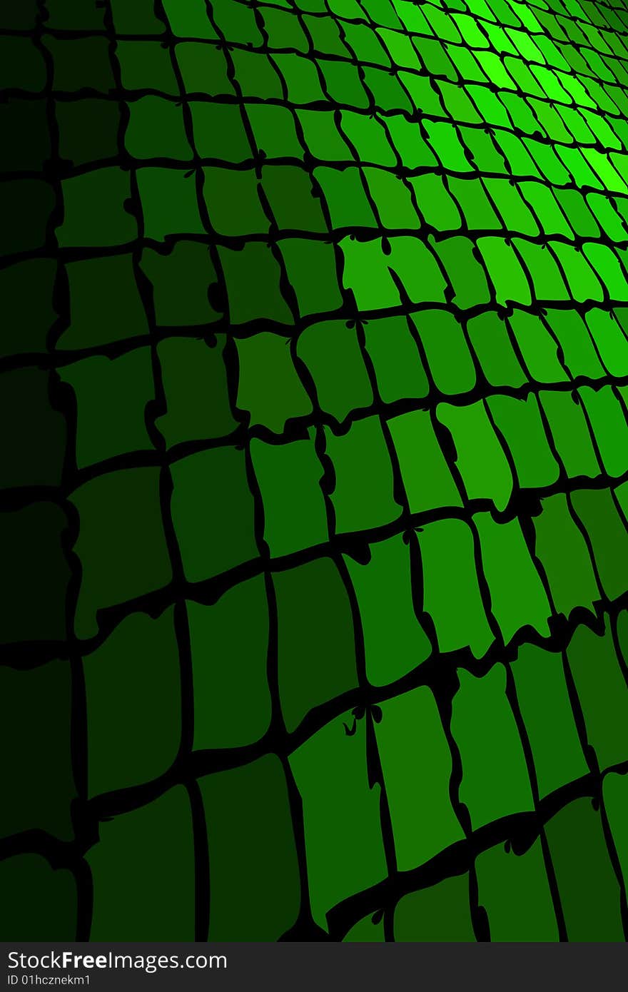 Vector illustration of Green Tile