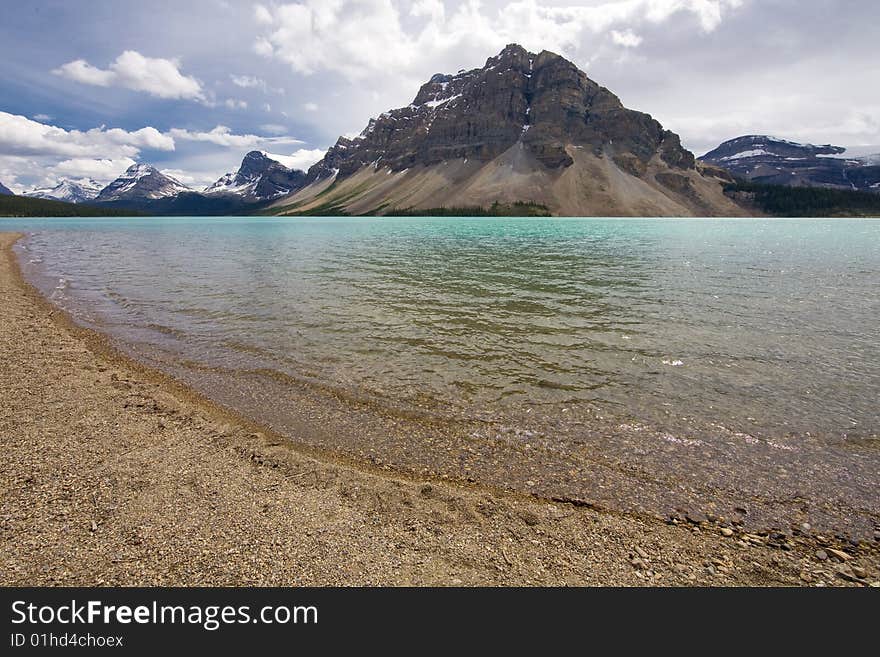 Bow lake in Banff National Park, Alberta, Canada