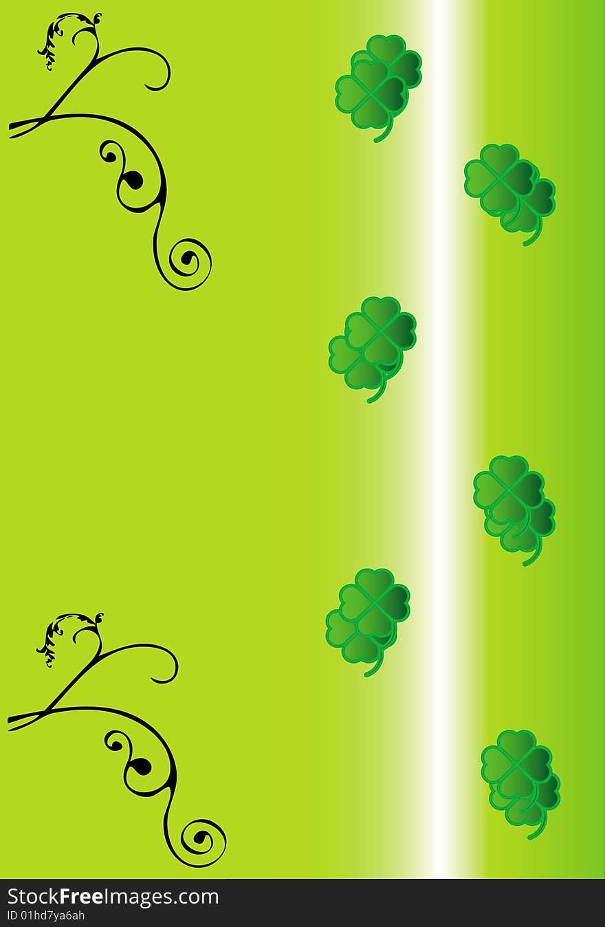 Ilustration Design Background with St. Patrick and thorns. Ilustration Design Background with St. Patrick and thorns