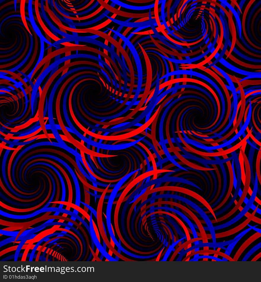 Vector illustration of Seamless Whirl Pattern