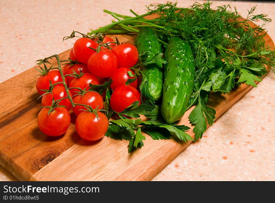 Vegetables for salad