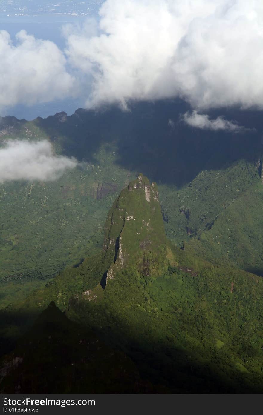 Tropical volcanic island