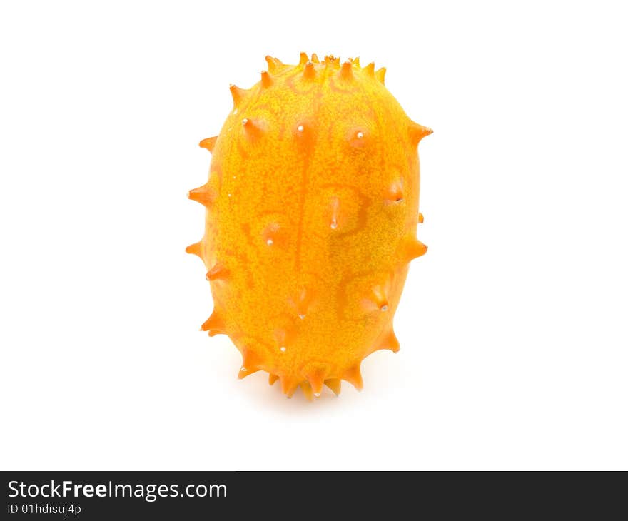 Kiwano isolated in white background.