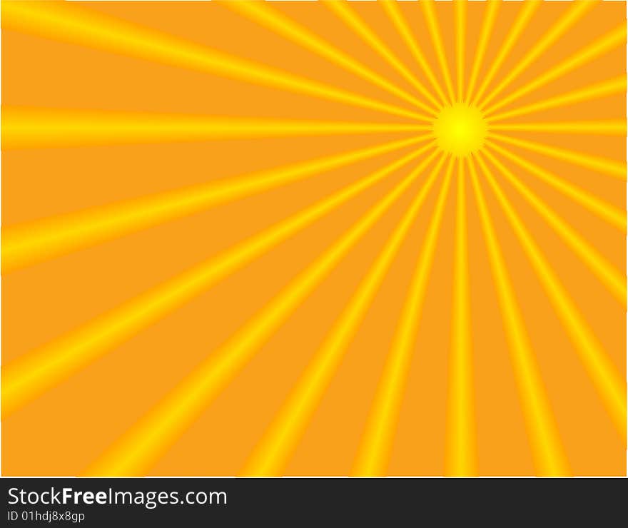 Abstract background with yellow rays