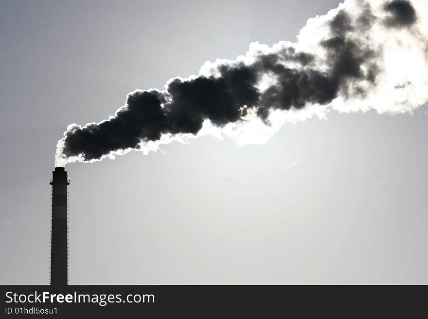 Chimney and smoke