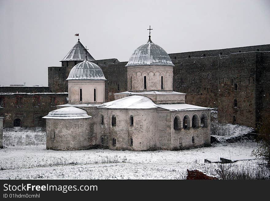 Old Russian Church on the territory of the ancient fortress. Old Russian Church on the territory of the ancient fortress